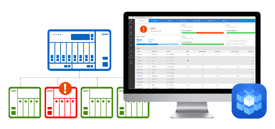 Monitor and manage multiple NAS with Q'center