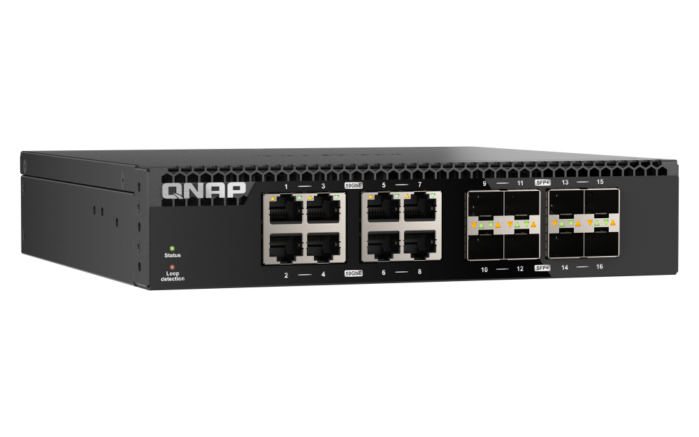 QNAP QSW-3216R-8S8T Top left
