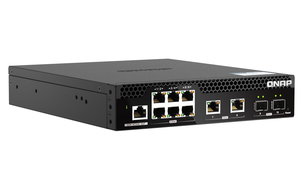 QNAP QSW-M2106R-2S2T Left-Top