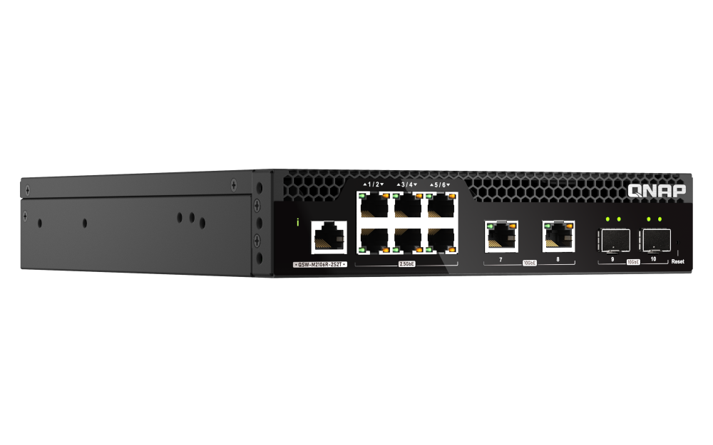 QNAP QSW-M2106R-2S2T Left