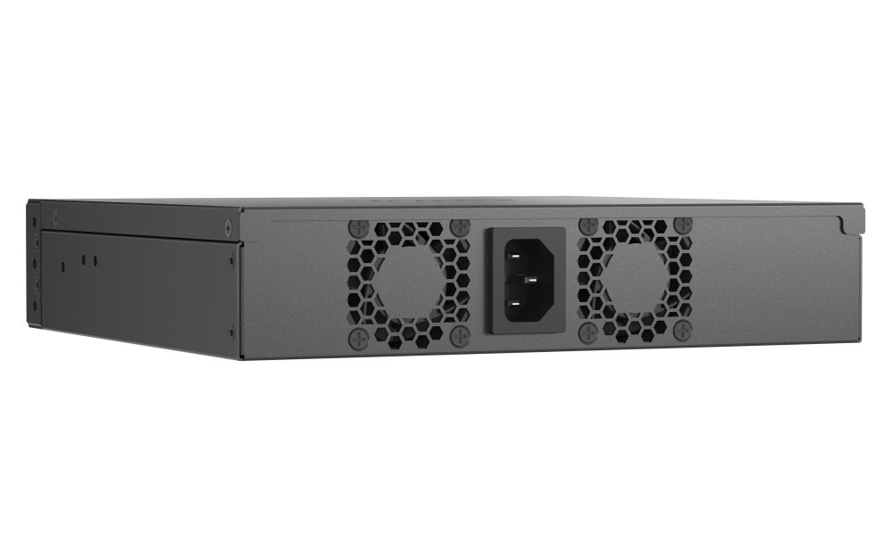 QNAP QSW-M3212R-8S4T Back Left angle of elevation