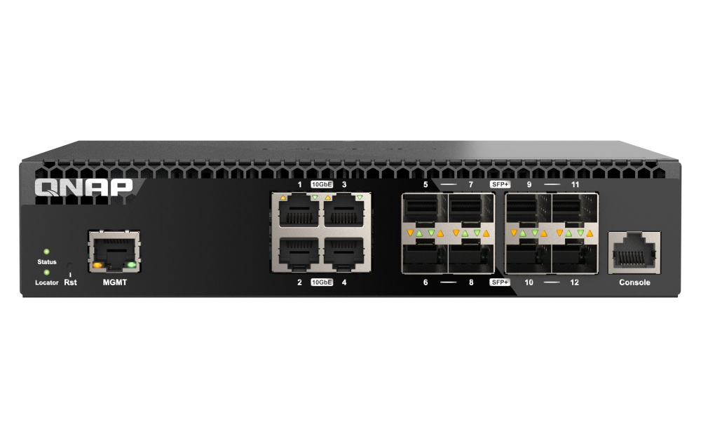 QNAP QSW-M3212R-8S4T Front