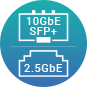 Dual 10GbE and dual 2.5GbE ports